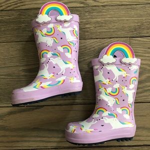Cat & Jack Rainbow Unicorn Rain Boots